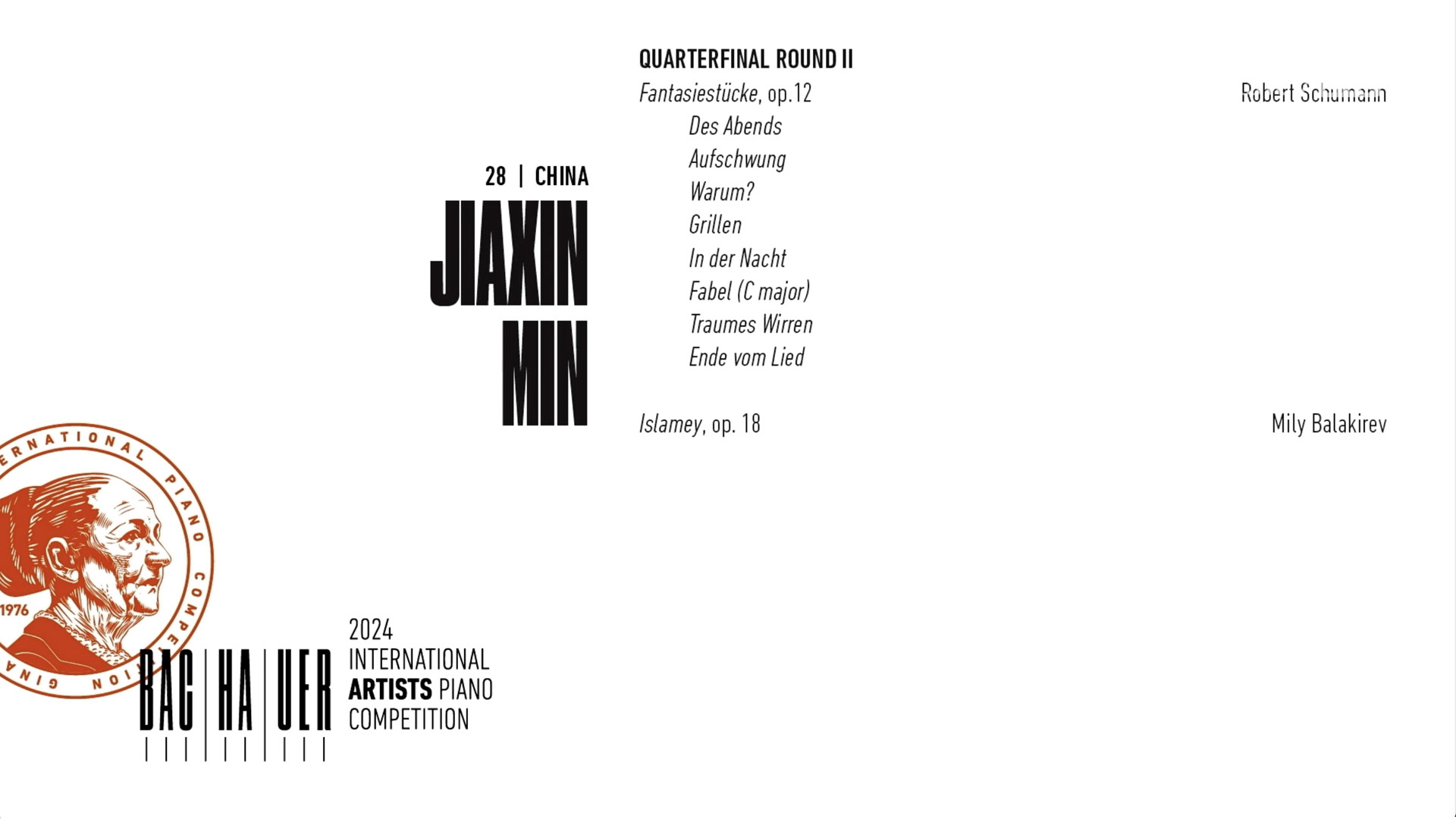 2024 Gina Bachauer International Piano Competition - Quarterfinal - Round 2 - Jiaxin Min video thumbnail