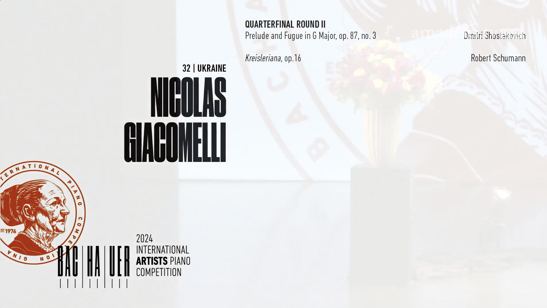 2024 Gina Bachauer International Piano Competition - Quarterfinal - Round 2 - Nicolas Giacomelli video thumbnail