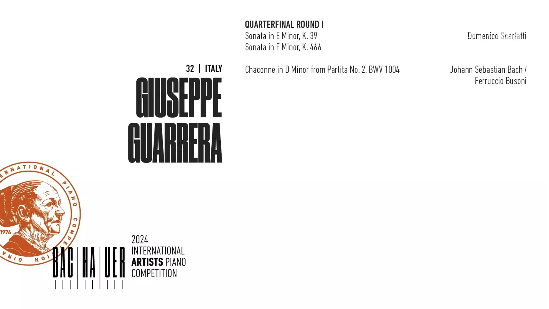 2024 Gina Bachauer International Piano Competition - Quarterfinal - Round 1- Giuseppe Guarera video thumbnail