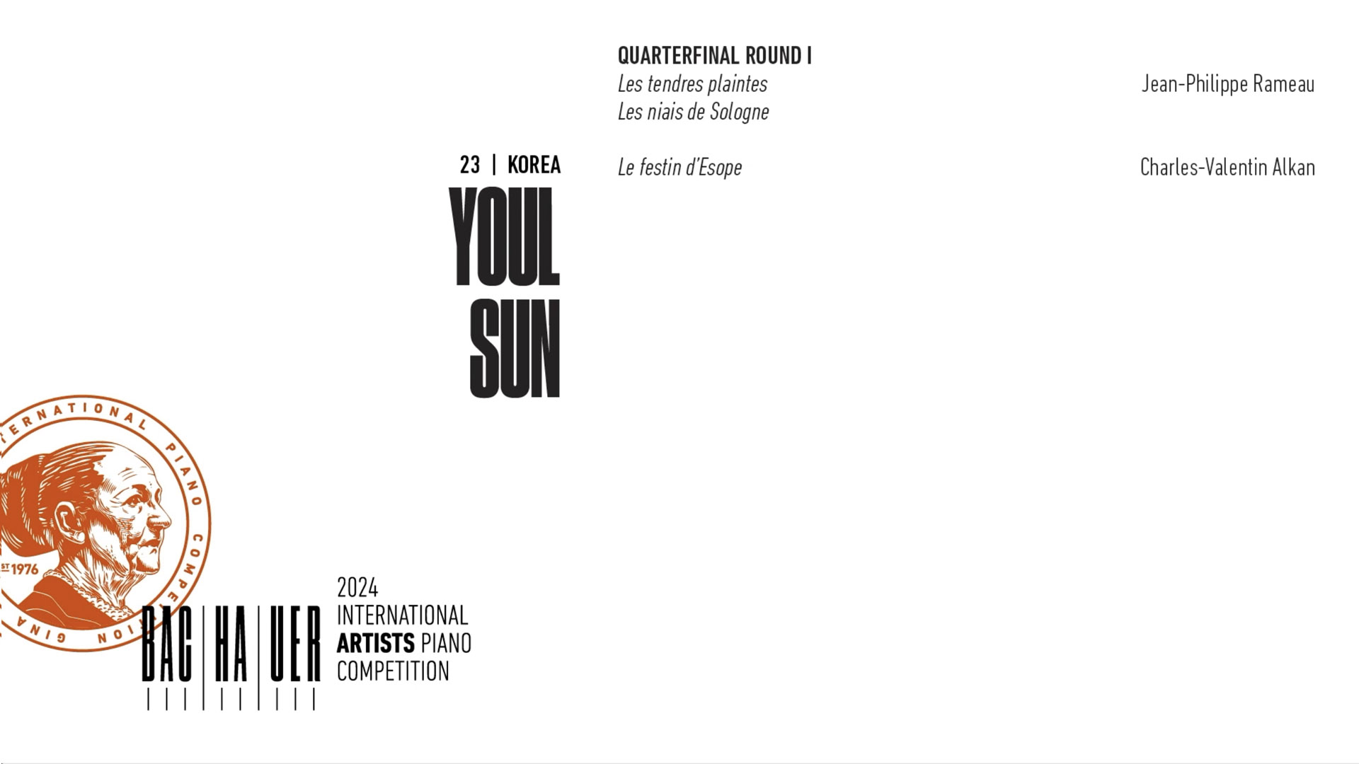 2024 Gina Bachauer International Piano Competition - Quarterfinal - Round 1- Youl Sun video thumbnail