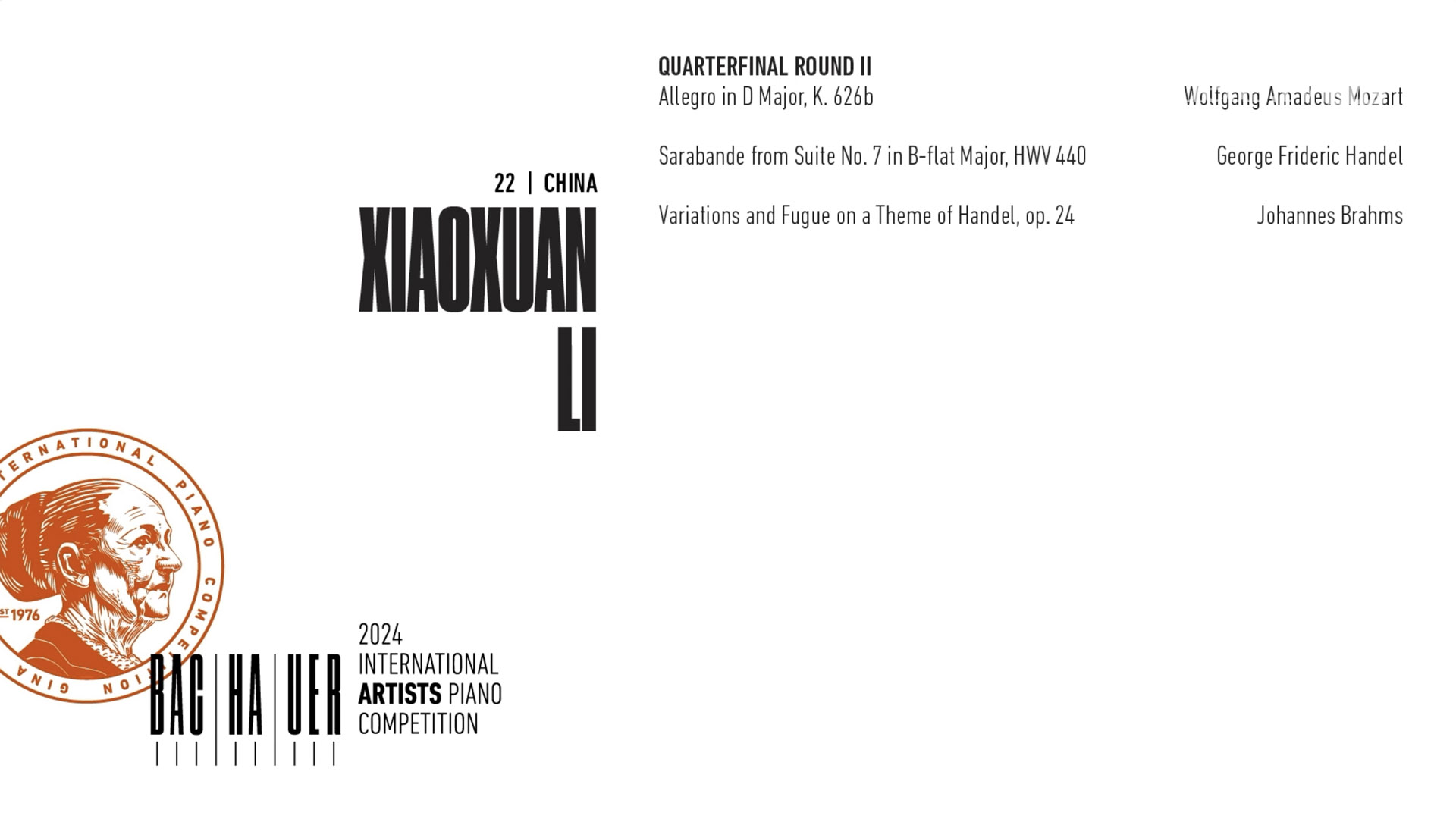 2024 Gina Bachauer International Piano Competition - Quarterfinal - Round 2 - video thumbnail